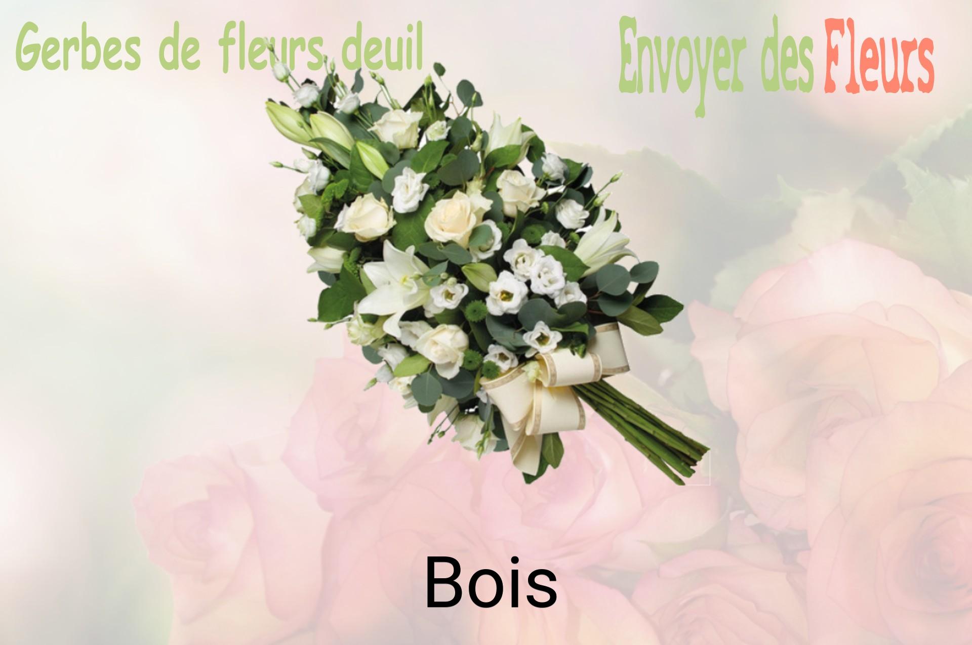 Gerbe de fleurs de deuil livrée à Bois